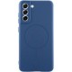 Чохол Silicone Cover Lakshmi Full Camera (AA) with MagFit для Samsung Galaxy S21 FE Синій / Navy blue