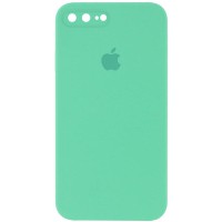 Чохол Silicone Case Square Full Camera Protective (AA) для Apple iPhone 7 plus/8 plus (5.5") Зелений / Spearmint