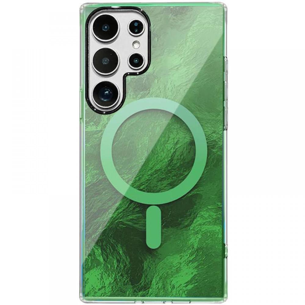 Чохол TPU Shiny Mountain (MagFit) для Samsung Galaxy S25 Ultra Green