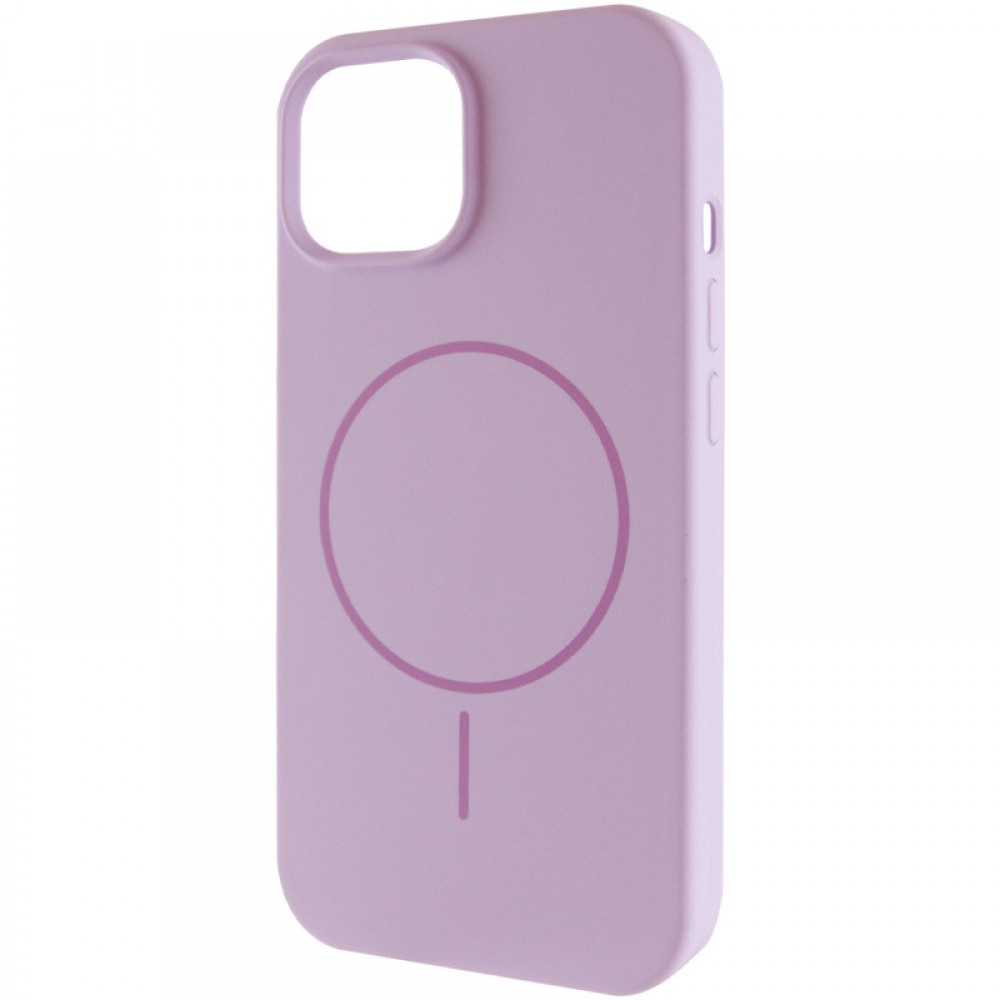 Чохол Silicone Case Full Protective (AA) NO LOGO with MagSafe для Apple iPhone 13 (6.1") Бузковий / Lilac