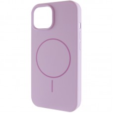 Чохол Silicone Case Full Protective (AA) NO LOGO with MagSafe для Apple iPhone 13 (6.1") Бузковий / Lilac