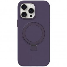 Чохол Silicone Case Full Protective NO LOGO with Ring для Apple iPhone 15 Pro Max (6.7") Purple