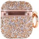 TPU чохол Bling World Rock Diamond для навушників AirPods 1/2 Рожевий