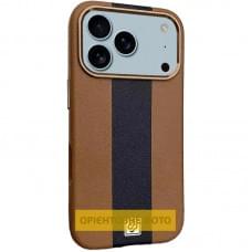 Шкіряний чохол Rally with MagSafe для Apple iPhone 17 (6.3") Brown / Black