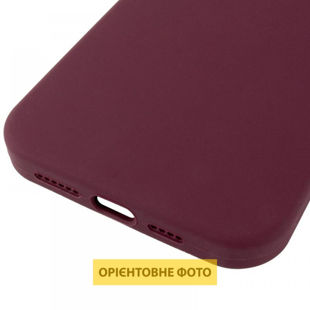 Чохол Silicone Case (AA) Logo with MagSafe для Apple iPhone 16e (6.1") Бордовий / Plum