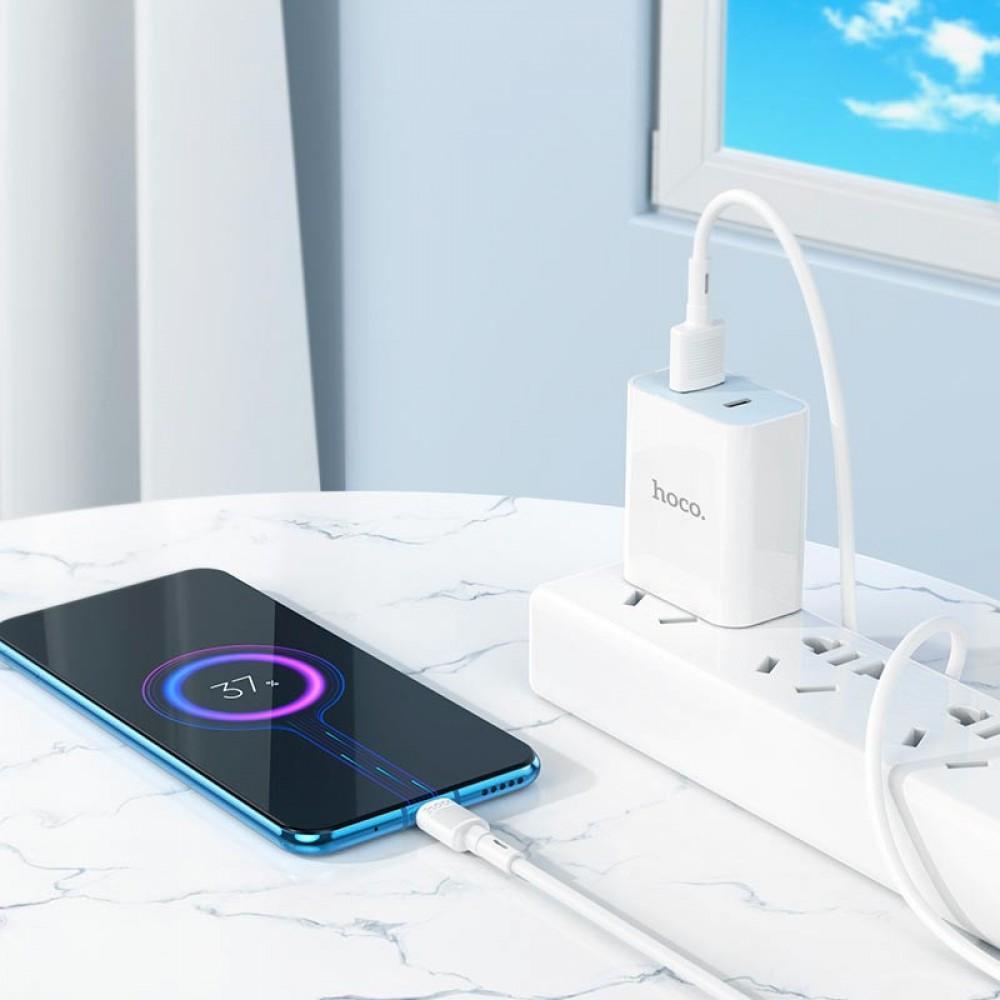 Дата кабель Hoco X83 Victory USB to MicroUSB (1m) White