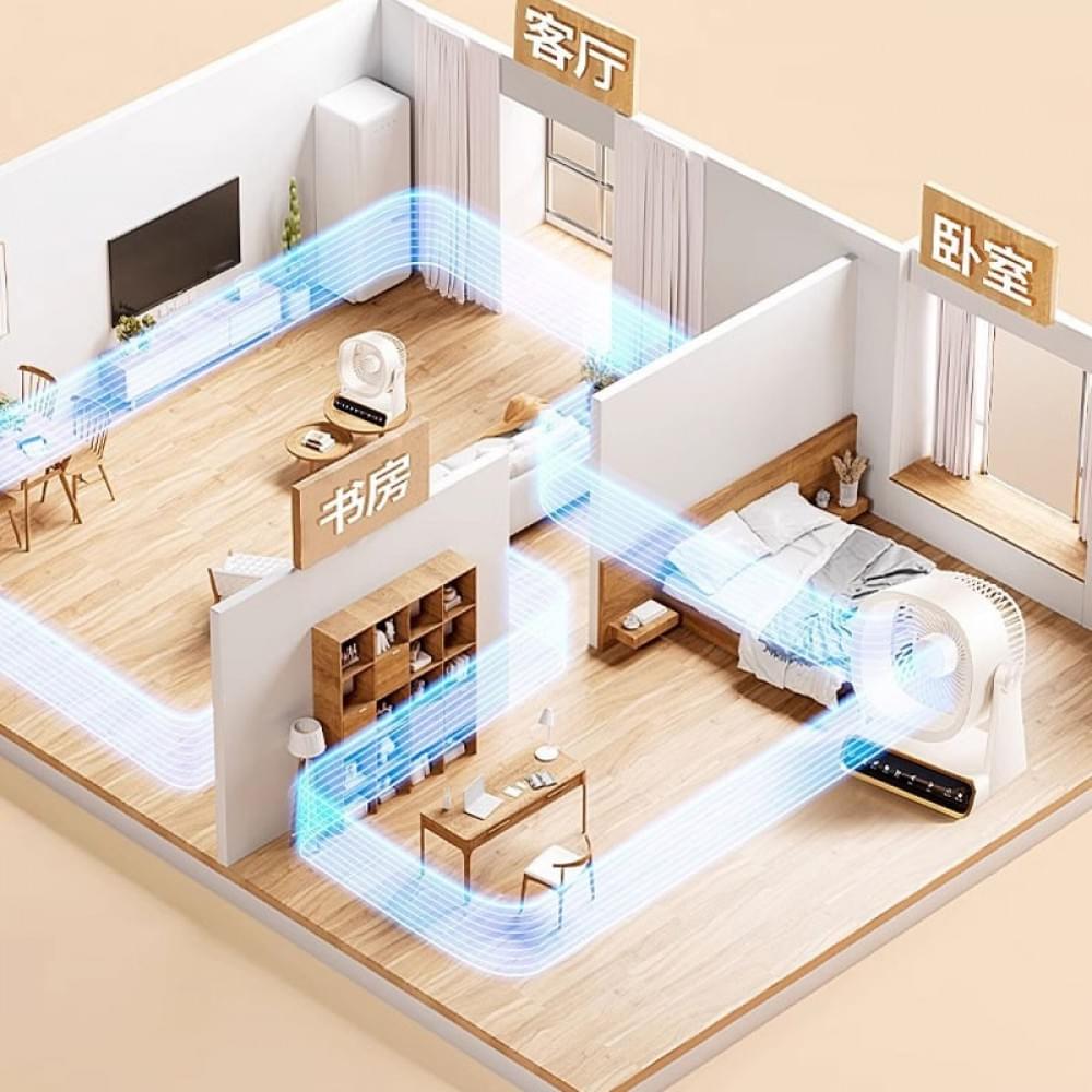 Настільний вентилятор F16 Smart 4000mAh White