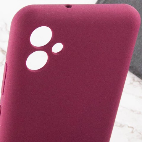 Чохол Silicone Cover Lakshmi Full Camera (AAA) для Samsung Galaxy A07 Бордовий / Plum