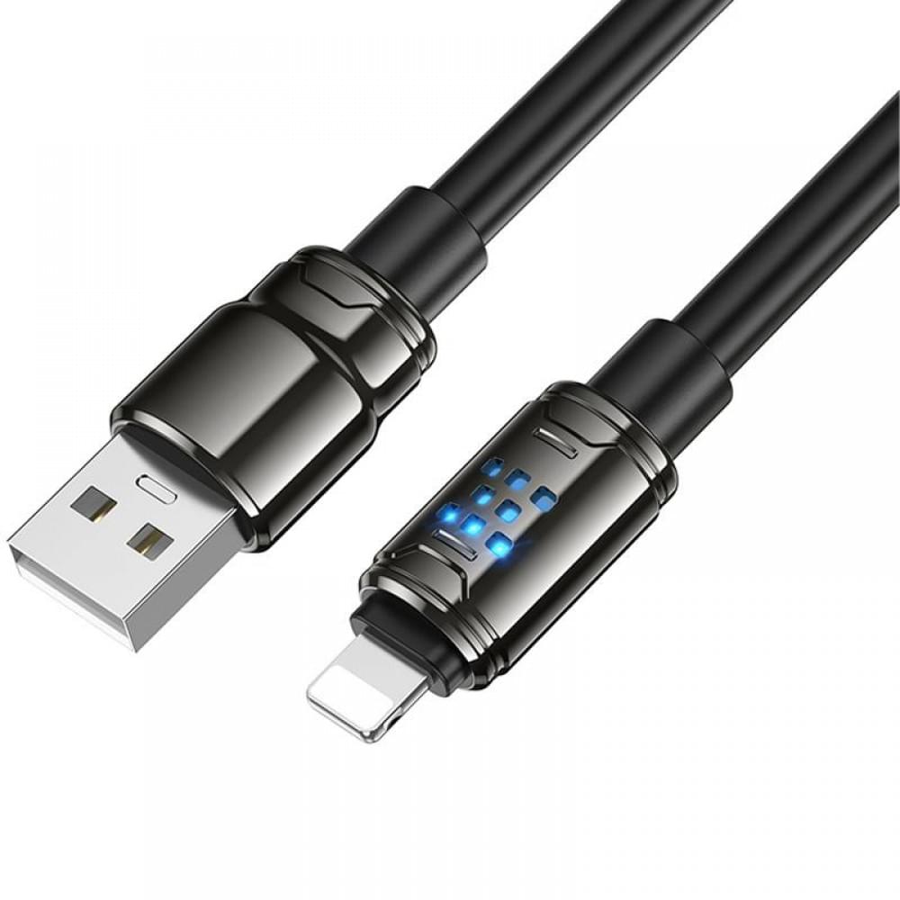 Дата кабель Hoco U143 Joy USB to Lightning 2.4A (1.2m) Black