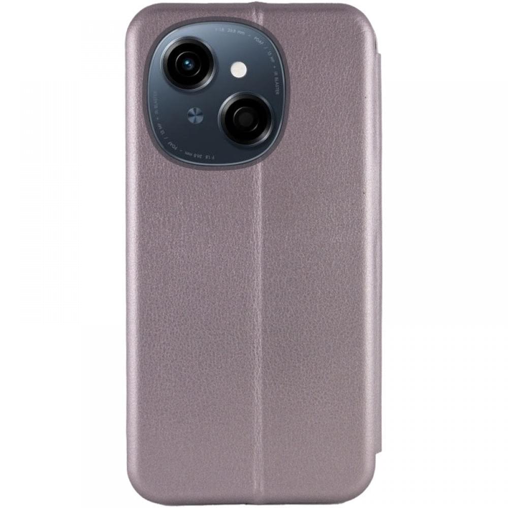 Шкіряний чохол-книжка Classy для TECNO Spark Go 1 (KL4) / Spark Go 2025 Сірий