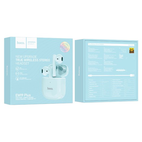 Бездротові TWS навушники Hoco EW19 Plus Sierra Blue