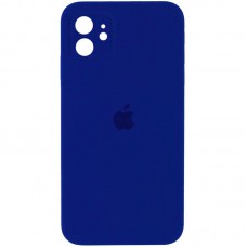 Чохол Silicone Case Square Full Camera Protective (AA) для Apple iPhone 11 (6.1") Синій / Deep navy