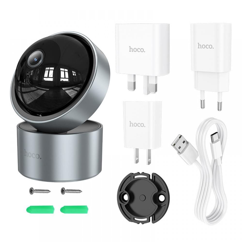 Камера відеоспостереження Hoco D5 Indoor PTZ HD Silvery gray