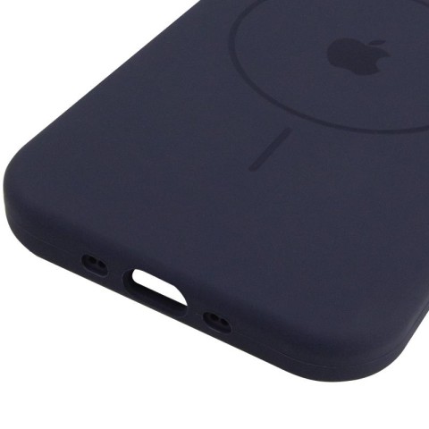 Чохол Silicone Case Full Protective (AA) V2 with MagSafe для Apple iPhone 17 (6.3") Темно-синій / Midnight blue