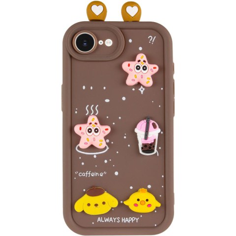 Чохол TPU Toys Case with Ears для Apple iPhone 16e / 17e (6.1") Brown