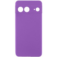 Чохол TPU GETMAN Liquid Silk Full Camera для Google Pixel 7 Фіолетовий / Purple