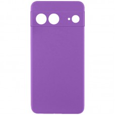 Чохол TPU GETMAN Liquid Silk Full Camera для Google Pixel 7 Фіолетовий / Purple
