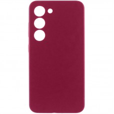 Чохол Silicone Cover Lakshmi Full Camera (AA) для Samsung Galaxy S23 Бордовий / Marsala