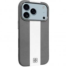 Шкіряний чохол Rally with MagSafe для Apple iPhone 17 Pro Max (6.9") Grey / White