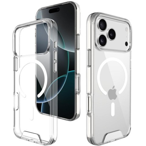 Чохол TPU Space Case with MagSafe для Apple iPhone 17 Pro Max (6.9") Прозорий