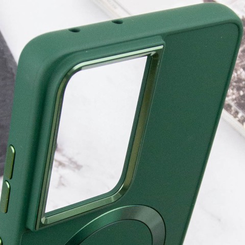 TPU чохол Bonbon Metal Style with MagSafe для Samsung Galaxy S24 Ultra Зелений / Army Green