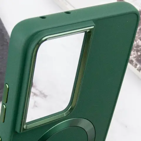 TPU чохол Bonbon Metal Style with MagSafe для Samsung Galaxy S24 Ultra Зелений / Army Green