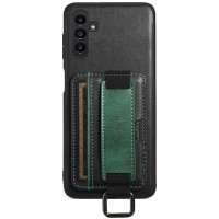 Шкіряний чохол Wallet case and straps для Samsung Galaxy A24 4G Чорний / Black