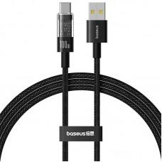 Дата кабель Baseus Gem Fast Charging USB to Type-C 100W (1m) (P10373002211) Cluster Black