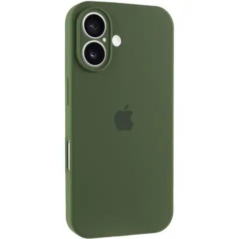 Чохол Silicone Case Full Camera Protective (AA) для Apple iPhone 16 (6.1") Зелений / Dark Olive