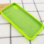 Чохол Silicone Case Square Full Camera Protective (AA) для Apple iPhone XS / X (5.8") Салатовий / Neon green