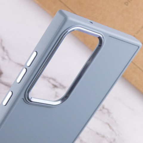 TPU чохол Bonbon Metal Style для Samsung Galaxy S24 Ultra Блакитний / Mist blue