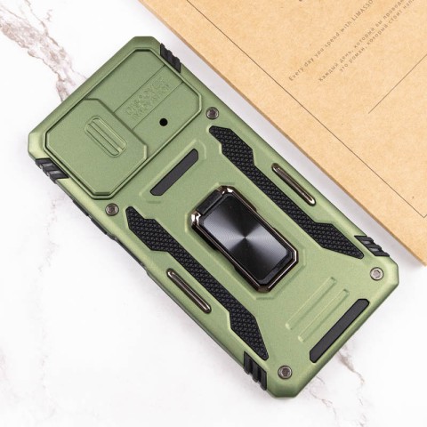 Ударостійкий чохол Camshield Army Ring для Xiaomi Poco X5 Pro 5G / Note 12 Pro 5G Оливковий / Army Green