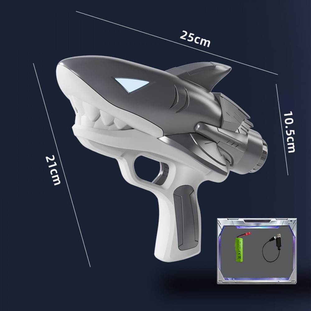 Водяний акумуляторний пістолет Shark Water Gun 185-68 (300ml) with lithium battery Grey