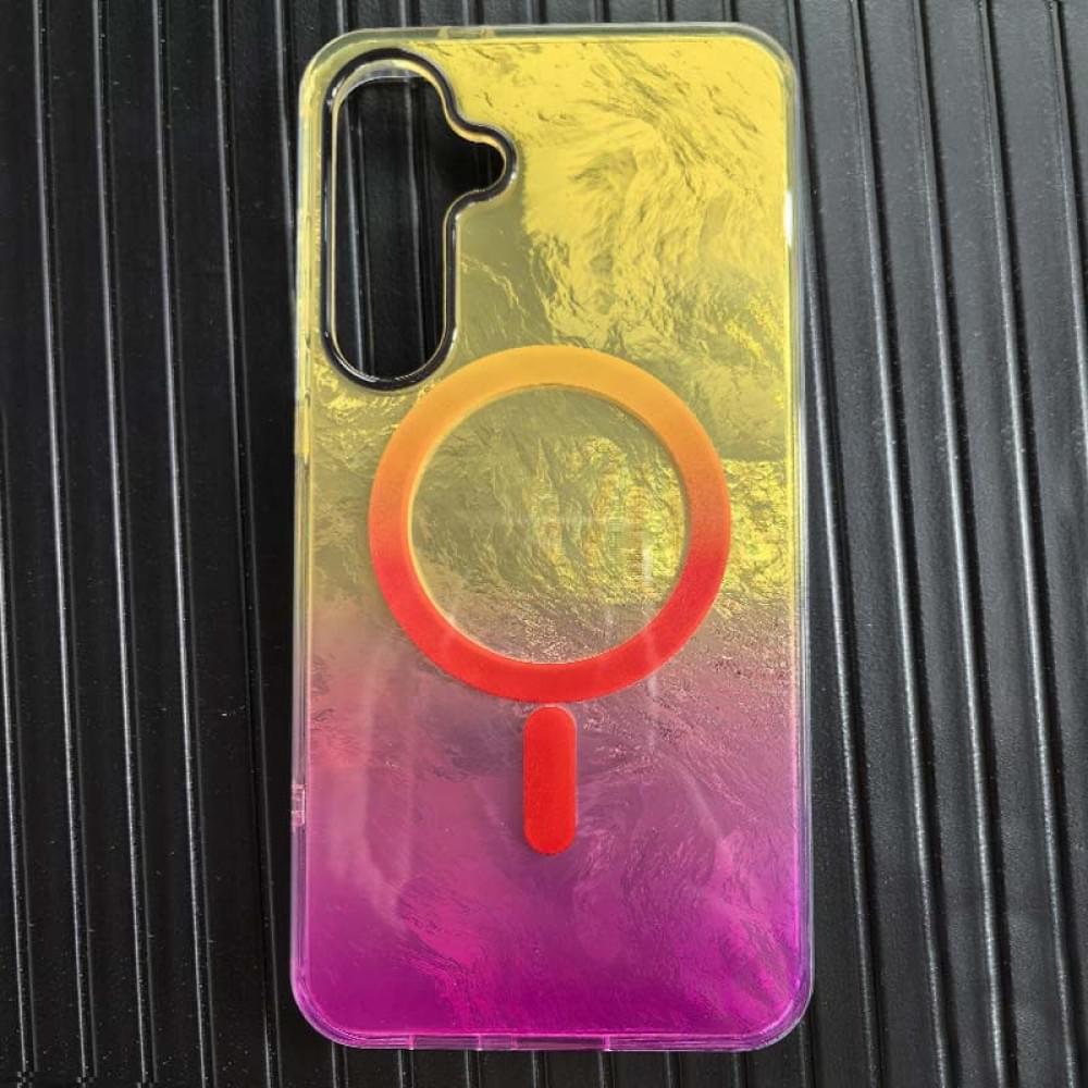 Чохол TPU Shiny Mountain (MagFit) для Samsung Galaxy S25+ Yellow / Pink