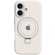 Чохол Silicone Case Full Protective with Ring для Apple iPhone 16 Plus (6.7") White