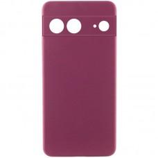Чохол TPU GETMAN Liquid Silk Full Camera для Google Pixel 7 Бордовий / Marsala