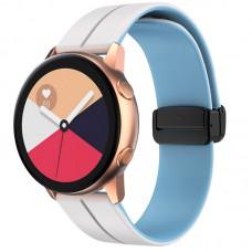 Силіконовий ремінець Classy для Smart Watch 20mm White / Blue