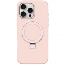 Чохол Silicone Case Full Protective NO LOGO with Ring для Apple iPhone 16 Pro (6.3") Pink