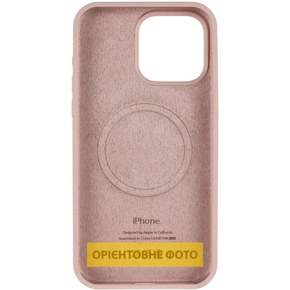 Чохол Silicone Case (AA) Logo with MagSafe для Apple iPhone 17 Pro (6.3") Рожевий / Pink Sand