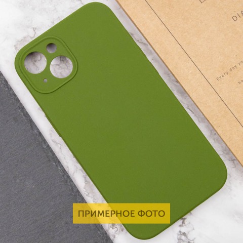 Чохол Silicone Case Full Protective (AA) NO LOGO для Apple iPhone 16 (6.1") Зелений / Dark Olive