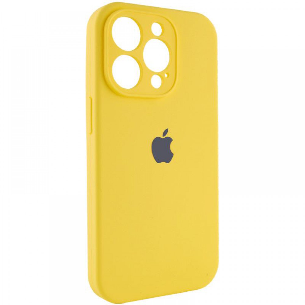 Чохол Silicone Case Full Camera Protective (AA) для Apple iPhone 15 Pro (6.1") Жовтий / Yellow