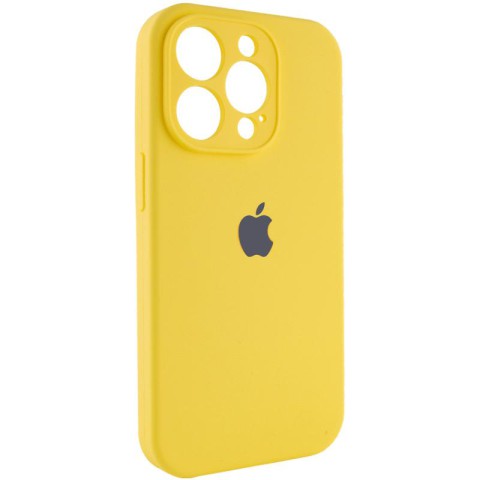 Чохол Silicone Case Full Camera Protective (AA) для Apple iPhone 15 Pro (6.1") Жовтий / Yellow
