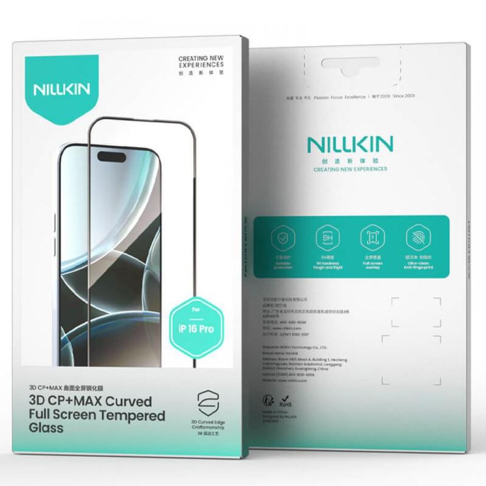 Захисне скло Nillkin (CP+ max 3D) (full glue) для Apple iPhone 16 (6.1") Чорний