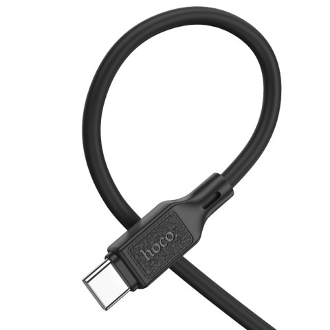 Дата кабель Hoco X90 Cool silicone Type-C to Type-C 60W (1m) Black