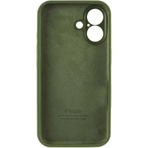Чохол Silicone Case Full Camera Protective (AA) для Apple iPhone 16 (6.1") Зелений / Dark Olive