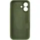 Чохол Silicone Case Full Camera Protective (AA) для Apple iPhone 16 (6.1") Зелений / Dark Olive