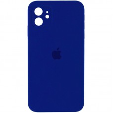 Чохол Silicone Case Square Full Camera Protective (AA) для Apple iPhone 11 (6.1") Синій / Deep navy