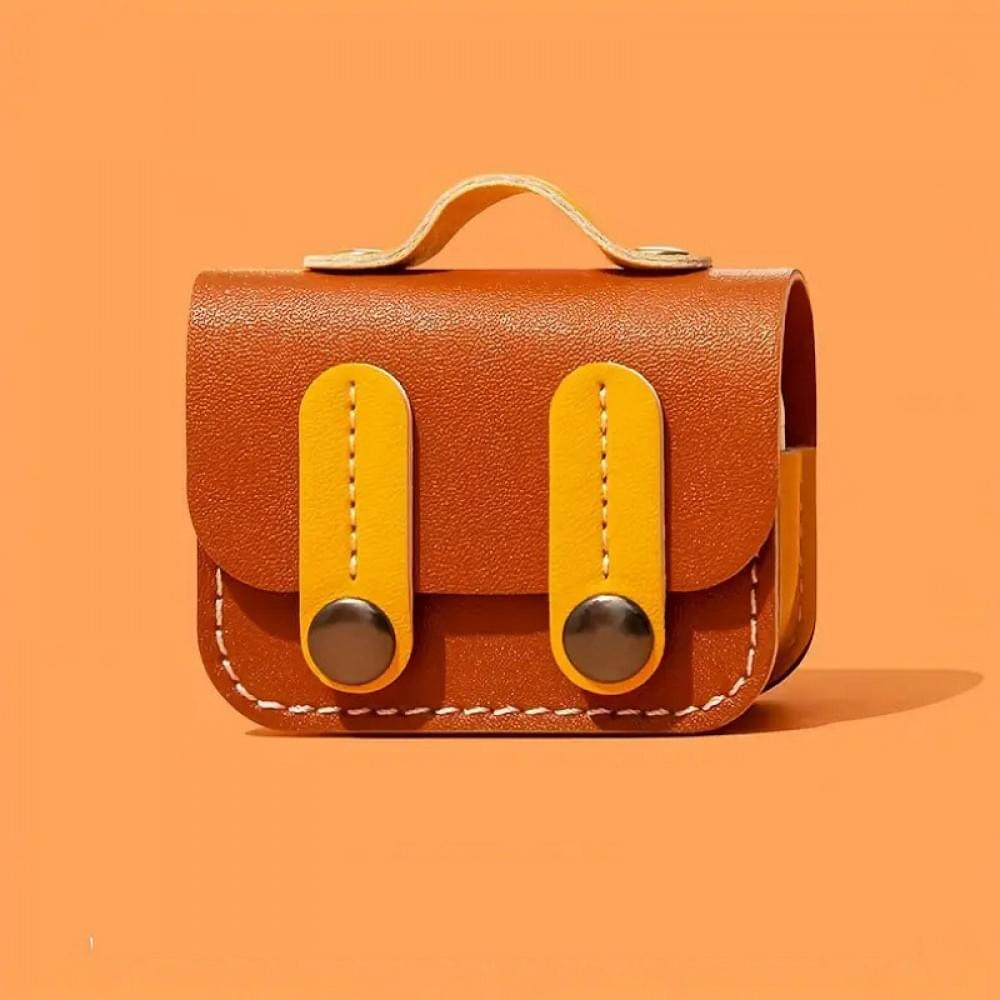 Шкіряний футляр Briefcase для навушників AirPods Pro 2 / Pro Brown / Yellow