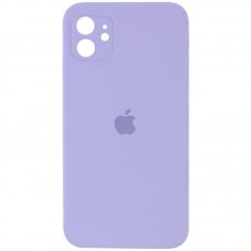 Чохол Silicone Case Square Full Camera Protective (AA) для Apple iPhone 11 (6.1") Бузковий / Dasheen