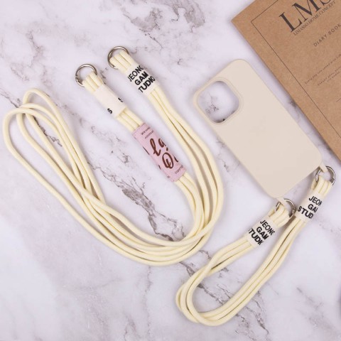 Чохол TPU two straps California для Apple iPhone 13 Pro (6.1") Бежевий / Antique White